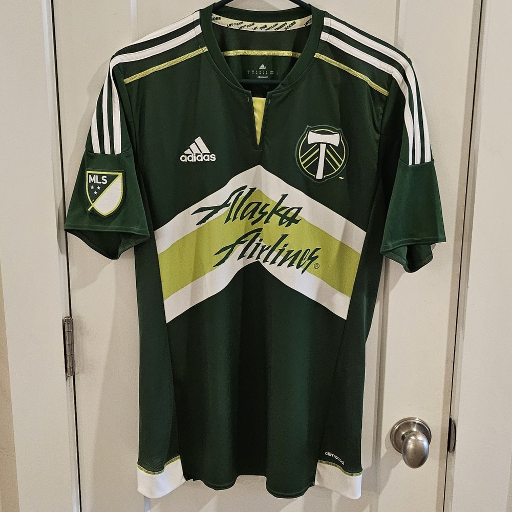 Adidas MLS 15/16 Portland Timbers Climacool  Soccer Jersey - Size Medium